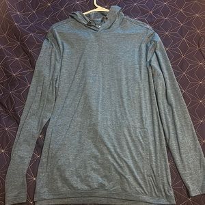 Mens Algo Performance Hoodie Blue Medium